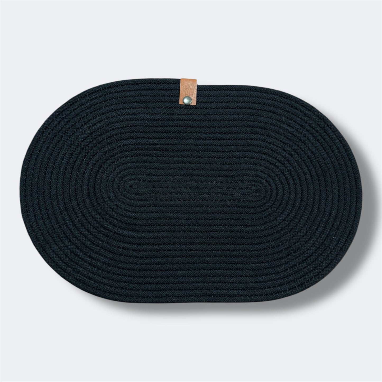 Set de mesa ovalado negro