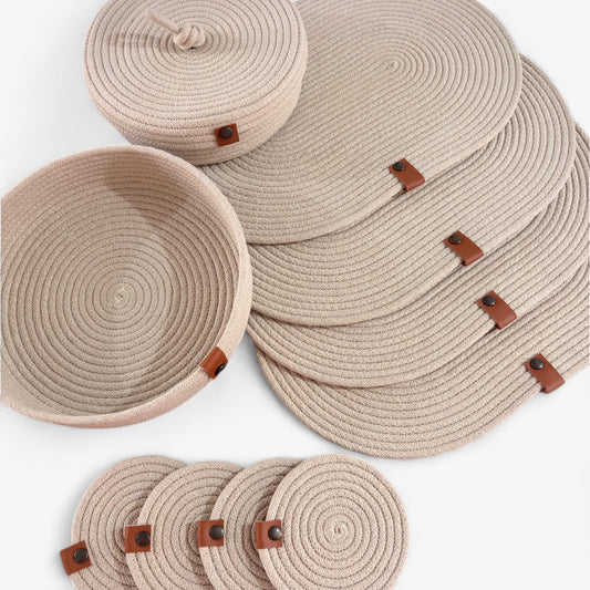 Set de mesa ovalado avena