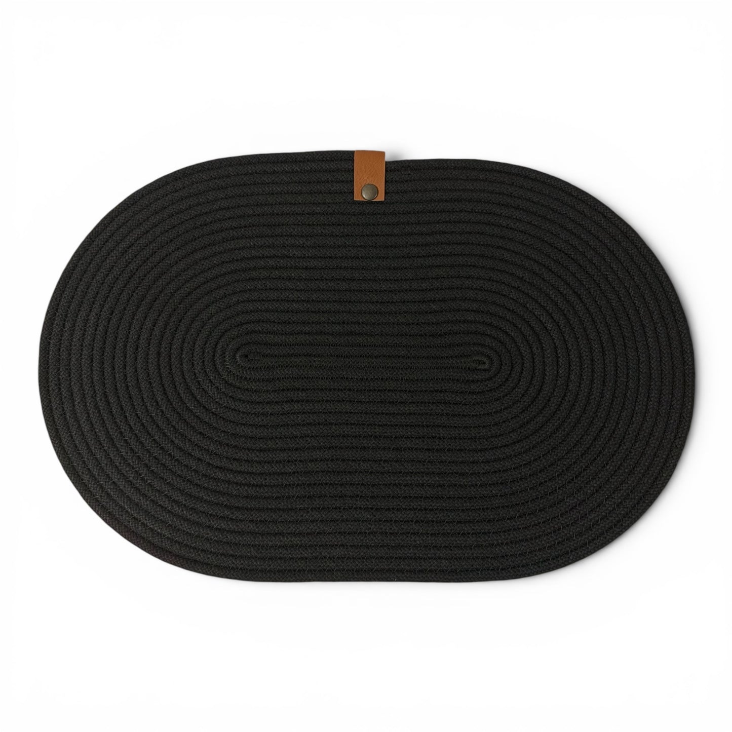 Set de mesa ovalado negro