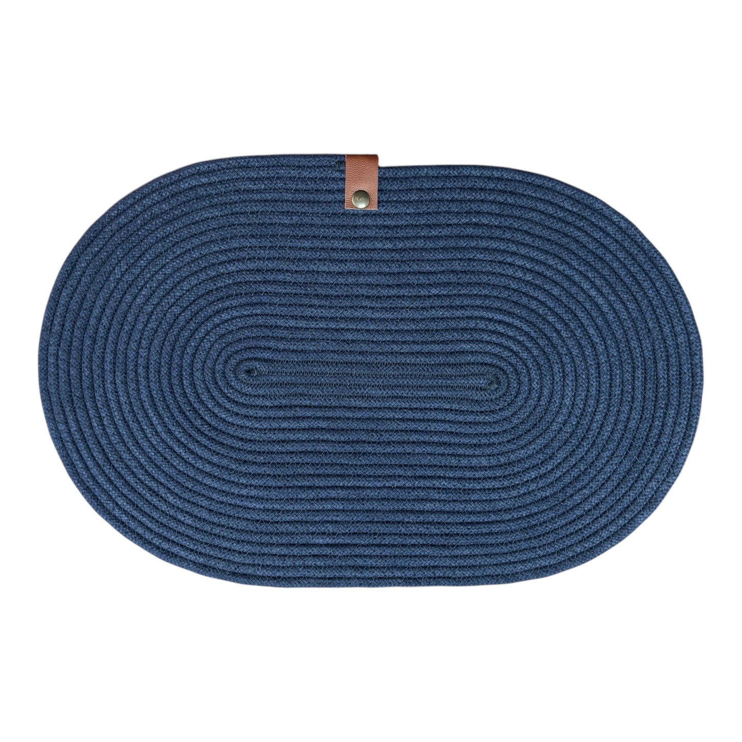 Set de mesa ovalado azul marino