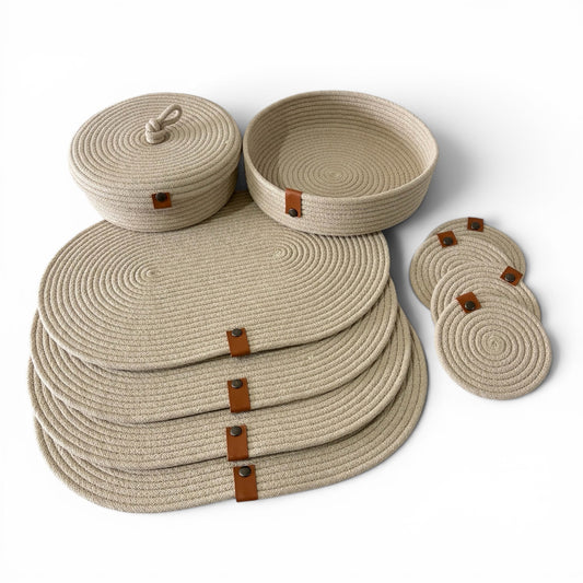 Set de mesa ovalado avena